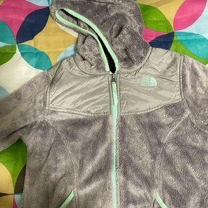 Girls North Face Hooded Fleece Jacket Large